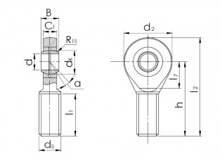 Подшипник Шарнирные головки с внешней резьбой Подшипник SA 25 T/K (POS 25) по выгодным ценам Шахты